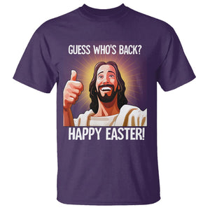 Easter Day T Shirt Guess Who's Back Funny Jesus Meme TS09 Purple Printyourwear