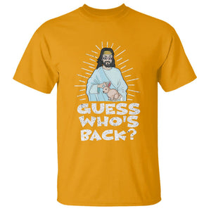 Easter Day T Shirt Guess Who's Back Funny Jesus Bunny TS09 Gold Printyourwear