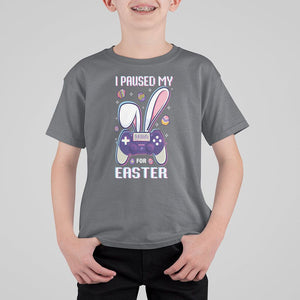 I Paused My Game For Easter Day Funny Gamer T Shirt For Kid TS09 Charcoal Printyourwear