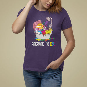 Funny Easter Day T Shirt For Women Prepare To Dye Sunday Egg Hunting TS09 Purple Printyourwear