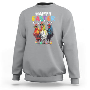 Easter Day Sweatshirt Funny Chicken Bunny Costume Farmer Farm Animal TS09 Sport Gray Printyourwear