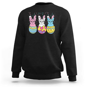 Easter Day Sweatshirt Cute Bunny French Bulldogs Frenchie Dog Lover TS09 Black Printyourwear