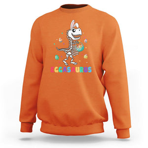 Easter Day Sweatshirt Eggasaurus Stegosaurus Dinosaur Egg Bunny TS09 Orange Printyourwear