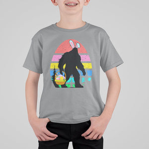 Easter Day Funny Bigfoot Bunny Egg Basket T Shirt For Kid TS09 Sport Gray Printyourwear