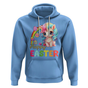 Easter Day Cute Unicorn Bunny Egg Basket Hoodie TS09 Carolina Blue Printyourwear