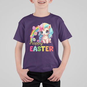 Easter Day Cute Unicorn Bunny Egg Basket T Shirt For Kid TS09 Purple Printyourwear
