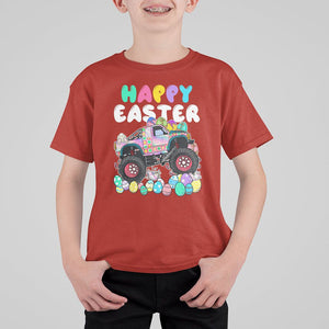 Easter Day Monster Truck Hunting Egg Boys Toddler T Shirt For Kid TS09 Red Printyourwear