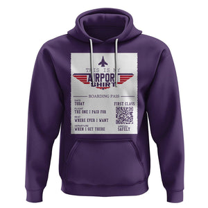 Travel Lover Hoodie This Is My Airport Shirt Fights Airline Ticket Traveling TS09 Purple Printyourwear