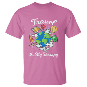 Travel Is My Therapy T Shirt World Traveling TS09 Azalea Printyourwear