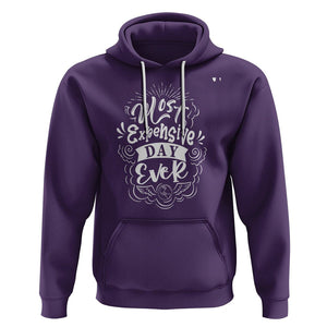 Travel Lover Hoodie Most Expensive Day Ever Traveling TS09 Purple Printyourwear