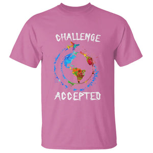 Travel Lover T Shirt Challenge Accepted World Map Traveling TS09 Azalea Printyourwear