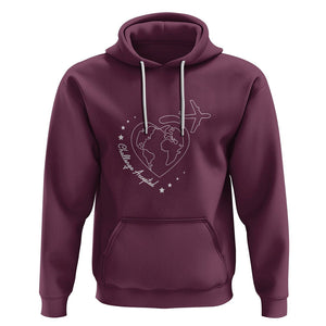 Travel Lover Hoodie Challenge Accepted World Map Traveling TS09 Maroon Printyourwear