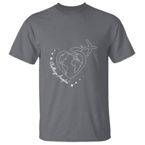 Travel Lover T Shirt Challenge Accepted World Map Traveling TS09 Charcoal Printyourwear