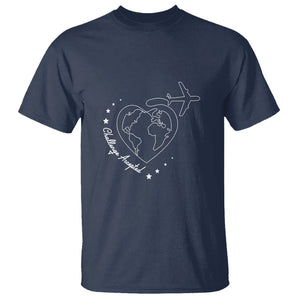 Travel Lover T Shirt Challenge Accepted World Map Traveling TS09 Navy Printyourwear