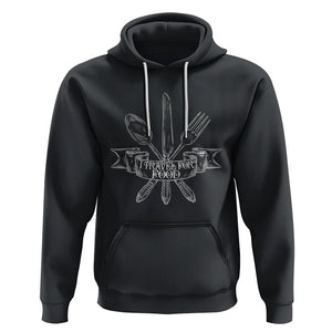 Funny Traveling Hoodie I Travel For Food Lover Traveller TS09 Black Printyourwear