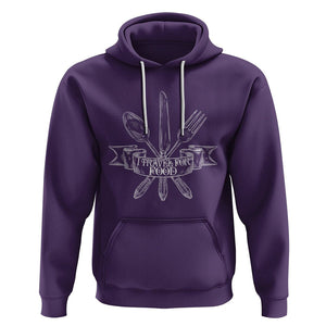 Funny Traveling Hoodie I Travel For Food Lover Traveller TS09 Purple Printyourwear