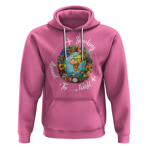 Travel For Food Lover Hoodie Snacking Around The World Traveling TS09 Azalea Printyourwear