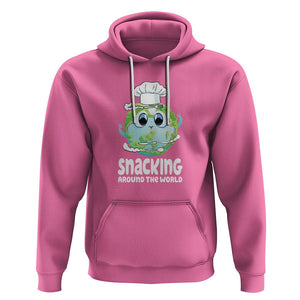 Travel For Food Lover Hoodie Snacking Around The World Traveling TS09 Azalea Printyourwear