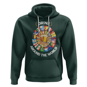 Travel For Beer Lover Hoodie Drinking Around The World Traveling TS09 Dark Forest Green Printyourwear