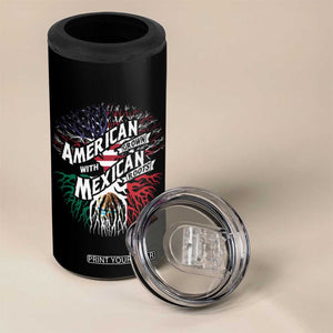 American Grown With Mexican Roots 4 in 1 Can Cooler Tumbler TS09 Print Your Wear