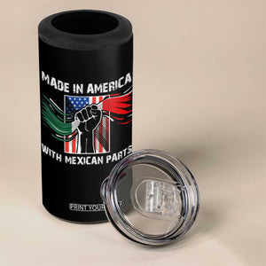 Made In America with Mexican Parts 4 in 1 Can Cooler Tumbler TS09 Print Your Wear