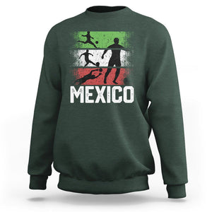 Mexican Soccer Fan Sweatshirt Mexico Flag Football Team TS09 Dark Forest Green Printyourwear