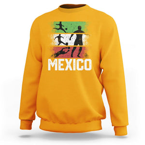Mexican Soccer Fan Sweatshirt Mexico Flag Football Team TS09 Gold Printyourwear