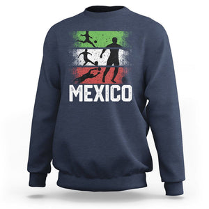 Mexican Soccer Fan Sweatshirt Mexico Flag Football Team TS09 Navy Printyourwear