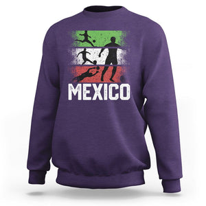 Mexican Soccer Fan Sweatshirt Mexico Flag Football Team TS09 Purple Printyourwear
