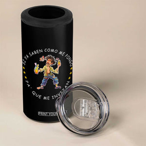 Funny Mexican Drinking 4 in 1 Can Cooler Tumbler Si ya saben como me pongo pa' que me invitan Drunk Meme TS09 Print Your Wear