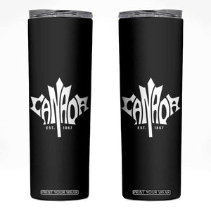 Canada Est. 1867 Maple Leaf Skinny Tumbler TS09 Black Print Your Wear