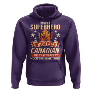 I'm Not A Superhero But I Am Canadian Hoodie TS09 Purple Print Your Wear
