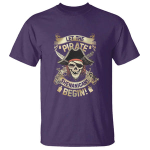 Pirate T Shirt Let The Pirate Shenanigans Begin TS09 Purple Print Your Wear