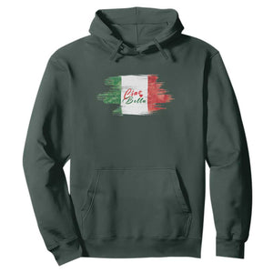 Italy Italian Ciao Bella Hoodie TS09 Dark Forest Green Print Your Wear