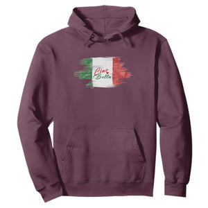 Italy Italian Ciao Bella Hoodie TS09 Maroon Print Your Wear