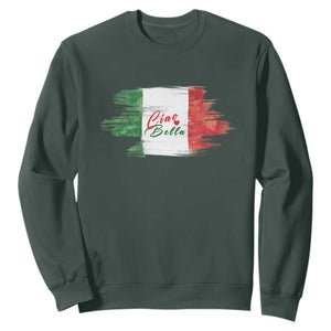 Italy Italian Ciao Bella Sweatshirt TS09 Dark Forest Green Print Your Wear