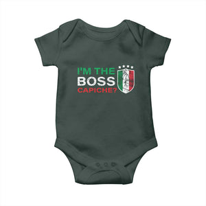 Funny Italian Baby Onesie I'm The Boss Capiche TS09 Print Your Wear