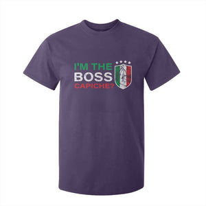 Funny Italian T Shirt For Kid I'm The Boss Capiche TS09 Purple Print Your Wear