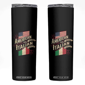 American Grown Italian Roots Patriot Skinny Tumbler TS09 Black Print Your Wear