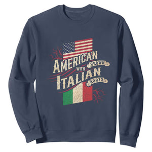 American Grown Italian Roots Patriot Sweatshirt TS09 Navy Print Your Wear