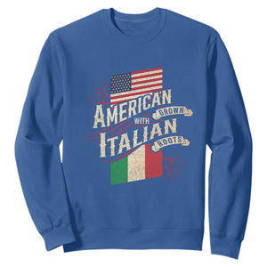American Grown Italian Roots Patriot Sweatshirt TS09 Royal Blue Print Your Wear