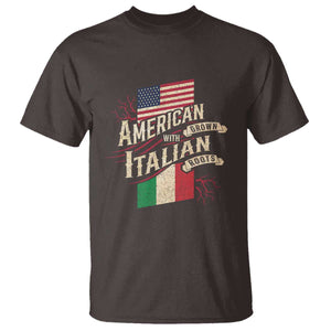 American Grown Italian Roots Patriot T Shirt TS09 Dark Chocolate Print Your Wear
