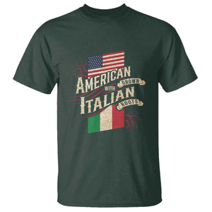 American Grown Italian Roots Patriot T Shirt TS09 Dark Forest Green Print Your Wear
