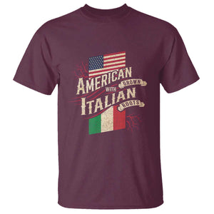 American Grown Italian Roots Patriot T Shirt TS09 Maroon Print Your Wear