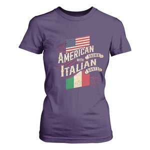 American Grown Italian Roots Patriot T Shirt For Women TS09 Purple Print Your Wear