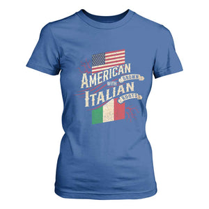 American Grown Italian Roots Patriot T Shirt For Women TS09 Royal Blue Print Your Wear