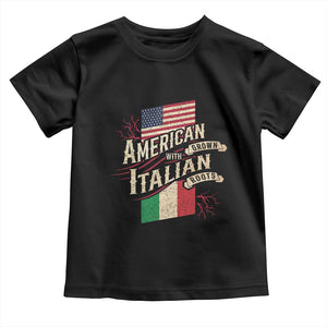 American Grown Italian Roots Patriot Toddler T Shirt TS09 Black Print Your Wear
