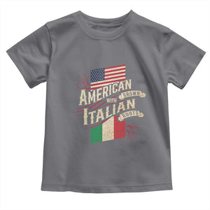 American Grown Italian Roots Patriot Toddler T Shirt TS09 Charcoal Print Your Wear