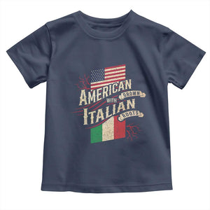 American Grown Italian Roots Patriot Toddler T Shirt TS09 Navy Print Your Wear