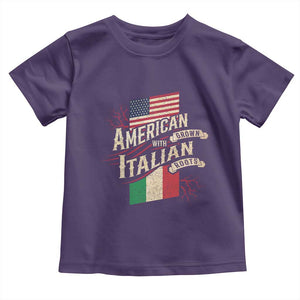 American Grown Italian Roots Patriot Toddler T Shirt TS09 Purple Print Your Wear